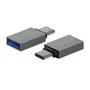 Aisens Mini Adaptador Aluminio USB 3.2 Gen1 Gris (USB-C Macho a USB-A Hembra)