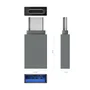 AISENS Mini Adaptador de Aluminio USB 3.2 Gen1 Gris (USB-C Macho a USB-A Hembra)