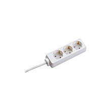 BACHMANN Steckdosenleiste 3x Schuko con Cable 3 m, 16A/3680W, Blanco, H05VV-F 3G 1.50mm²