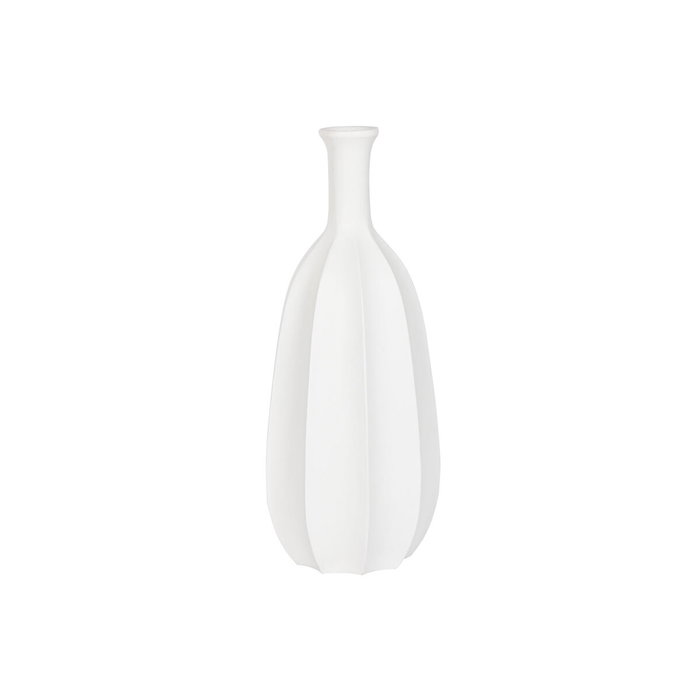 DKD Home Decor Jarrón de Fibra de Vidrio Blanco 30x30x80 cm