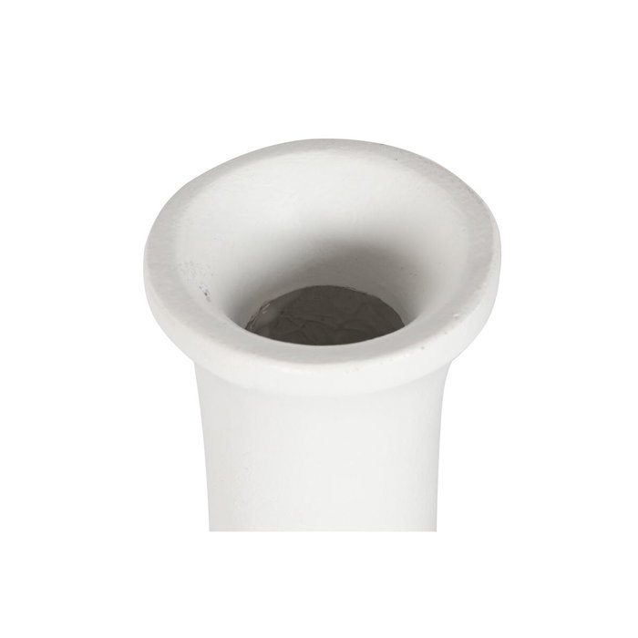 DKD Home Decor Jarrón de Fibra de Vidrio Blanco 30x30x80 cm