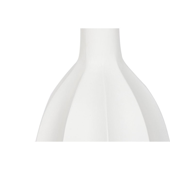 DKD Home Decor Jarrón de Fibra de Vidrio Blanco 30x30x80 cm