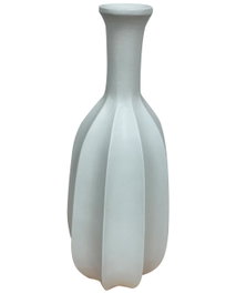 DKD Home Decor Jarrón de Fibra de Vidrio Blanco 30x30x80 cm