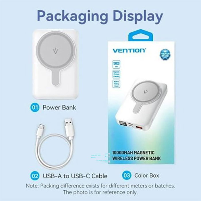 Vention FHTW0 Powerbank 10000 mAh Blanco 22,5W Wireless