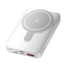 Vention FHTW0 Powerbank 10000mAh 22.5W Wireless Magnética Blanca Carga Rápida Pantalla LED