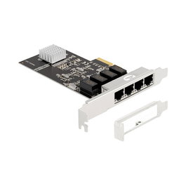 DeLOCK Tarjeta de Red PCI Express x4 a 4 x RJ45 Gigabit LAN 88618