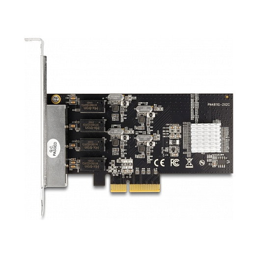 DeLOCK Tarjeta de Red PCI Express x4 a 4 x RJ45 Gigabit LAN 88618
