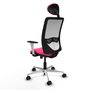 PIQUERAS Y CRESPO Silla de oficina Zulema Rosa y Blanco