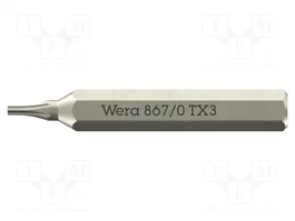 WERA Punta de destornillador Torx® TX3 867/0 Micro 4mm