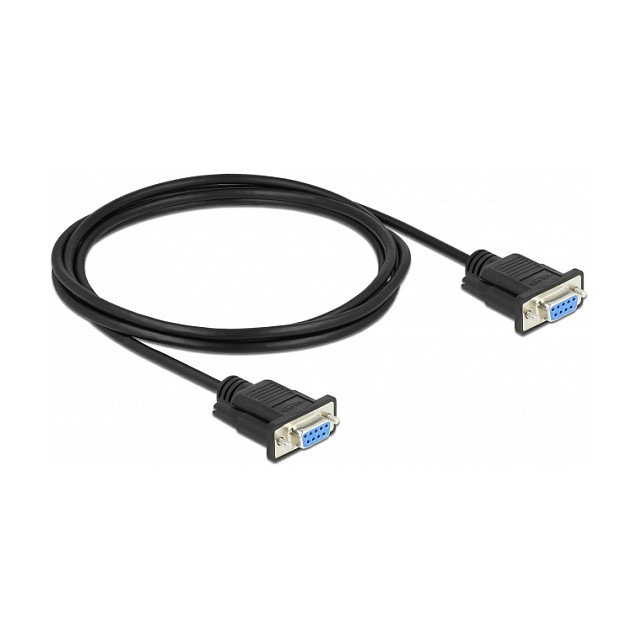 DeLOCK Cable serie RS-232 D-Sub9 hembra a hembra de módem nulo 10 m