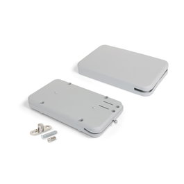 Emuca Mecanismo para puertas abatibles Miniwinch con tapa, 10kg, Acero y Plástico, Gris