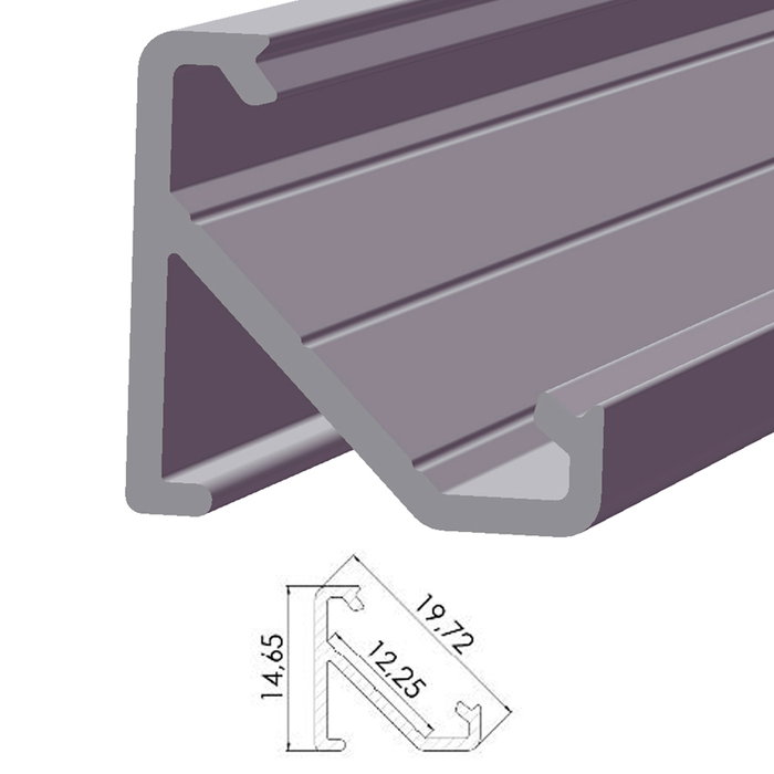 Perfil Aluminio Tipo ECO P03 1,00M Perfil Aluminio Tipo ECO P03 1,00M