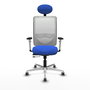 PIQUERAS Y CRESPO Silla de oficina Zulema Azul y Blanco