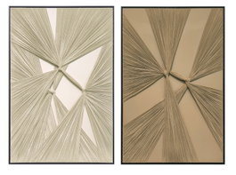 DKD Home Decor Cuadro Lienzo Poliéster 83x4,5x123 Surtido de 2 unidades