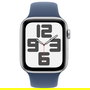 Apple Watch SE GPS + Cellular 44mm Reloj Inteligente con Caja de Aluminio Plata y Correa Deportiva Denim S/M - OLED, 32 GB, watchOS 11, Resistente al Agua