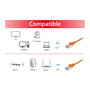 EQUIP Cable de Red Patch 615577 Cat6 S/FTP 50m Naranja, RJ-45 Macho Derecho, PoE+, LSZH, 250 MHz, Conector Moldeado