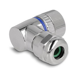 DeLOCK Conector M12 Codificación A 4 Pines Hembra con Conexión por Tornillo 90° Metal