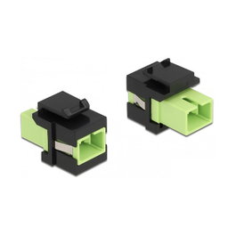 DeLOCK Módulo Keystone SC Simplex hembra a SC Simplex hembra verde lima/negro