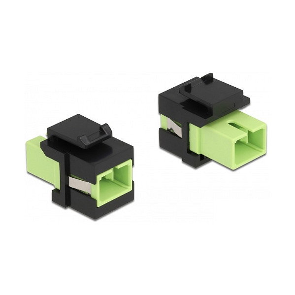 DeLOCK Módulo Keystone SC Simplex hembra a SC Simplex hembra verde lima/negro 86811