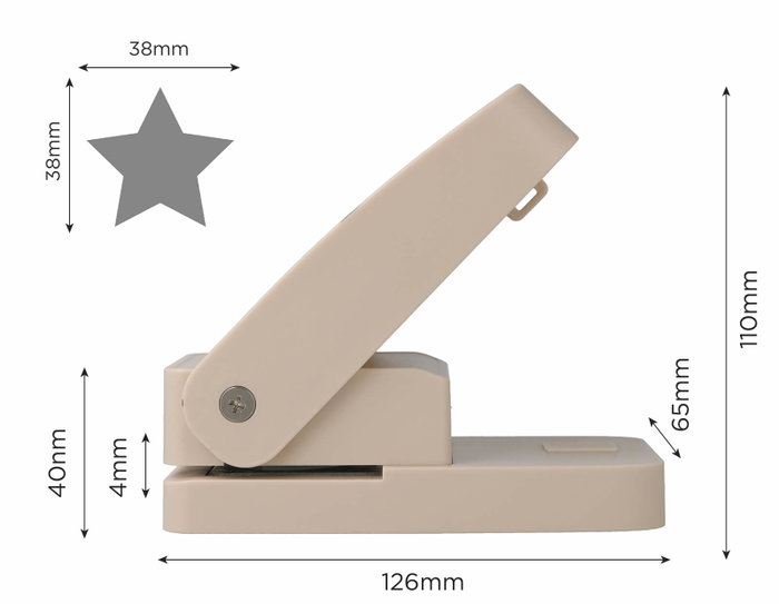 Innspiro Troqueladora de figuras Eva Foam Super Punch estrella 38mm