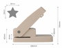 Innspiro Troqueladora de figuras Eva Foam Super Punch estrella 38mm