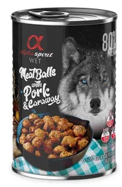 Alpha Spirit Spirit Canine Albondigas Cerdo Alcaravea Caja 6x400 gr Alimento Húmedo Completo Para Perros Adultos