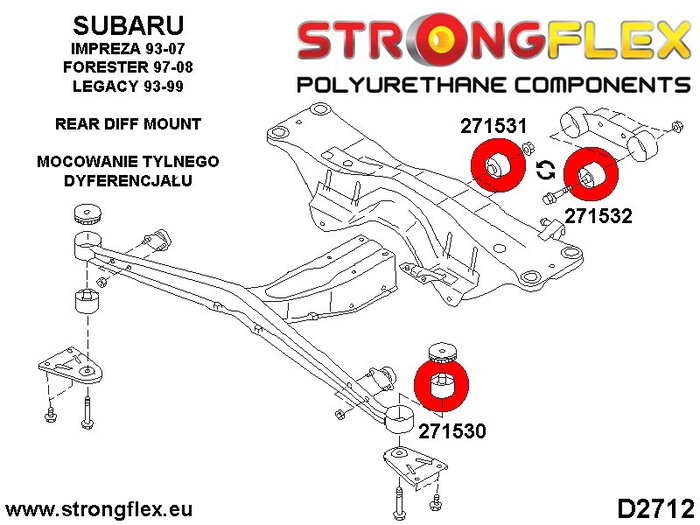 StrongFlex 271530A TRASERO EJE SOPORTE SPORT