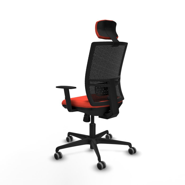 PIQUERAS Y CRESPO Silla de oficina Yunquera con mecanismo Sincro, Naranja oscuro/Negro PIQUERAS Y CRESPO Silla de oficina Yunquera con mecanismo Sincro, Naranja oscuro/Negro