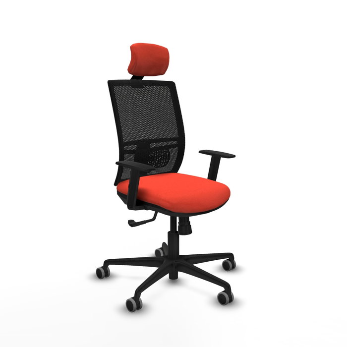 PIQUERAS Y CRESPO Silla de oficina Yunquera con mecanismo Sincro, Naranja oscuro/Negro PIQUERAS Y CRESPO Silla de oficina Yunquera con mecanismo Sincro, Naranja oscuro/Negro
