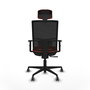 PIQUERAS Y CRESPO Silla de oficina Yunquera con mecanismo Sincro, Naranja oscuro/Negro