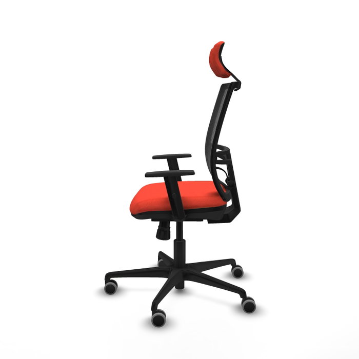 PIQUERAS Y CRESPO Silla de oficina Yunquera con mecanismo Sincro, Naranja oscuro/Negro PIQUERAS Y CRESPO Silla de oficina Yunquera con mecanismo Sincro, Naranja oscuro/Negro