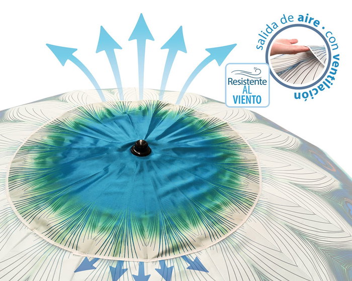 Atosa Sombrilla De Playa De Aluminio Modelo Con Upf 50+ Verde 180 cm 22-25 mm Verde