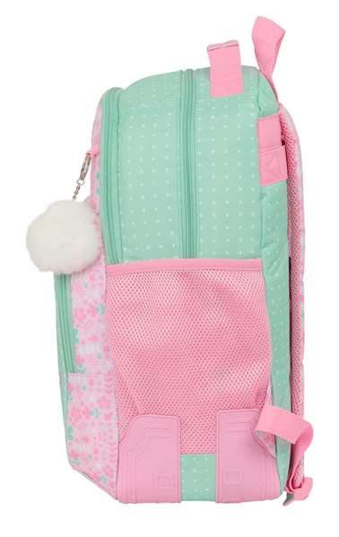 Mochila Escolar Glow Lab Amazing Verde Rosa 32 x 42 x 15 cm