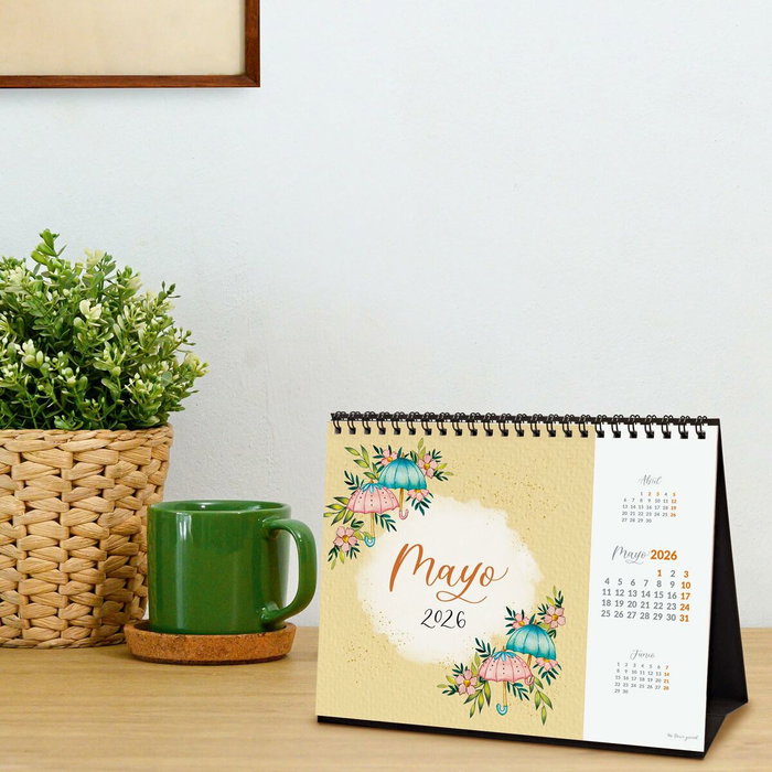 Finocam Calendario de Sobremesa 2026 Flower Journal 210x150 mm