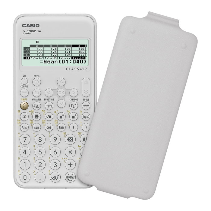 Casio Calculadora Cientifica FX-570SPCW Blanco 10+2 Dígitos 576 Funciones Casio Calculadora Cientifica FX-570SPCW Blanco 10+2 Dígitos 576 Funciones