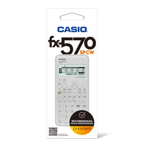 Casio Calculadora Científica ClassWiz FX-570 SP CW Blanca Casio Calculadora Científica ClassWiz FX-570 SP CW Blanca