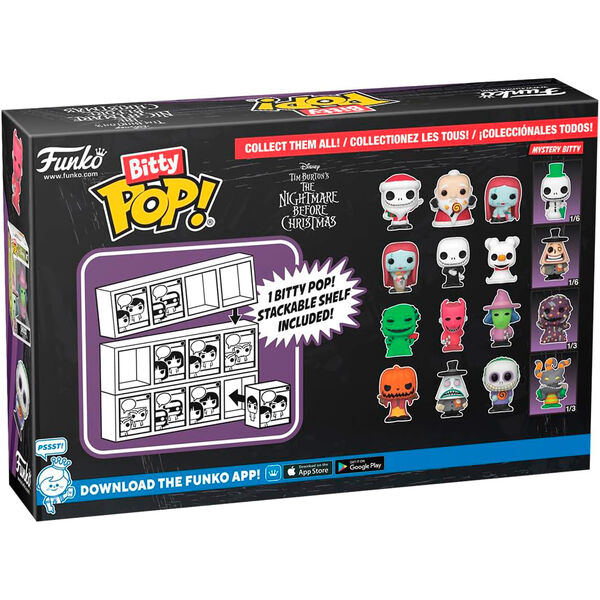 Funko Blister 4 figuras Bitty POP Disney Pesadilla Antes de Navidad Pumpkin King