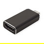 VALUE Adaptador USB Type C a HDMI 4K 60Hz 3840x2160 Negro para Monitor TV Laptop