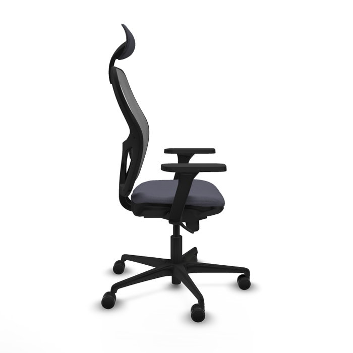 PIQUERAS Y CRESPO Silla de oficina Jorquera Gris con mecanismo Sincro y Brazos 3D