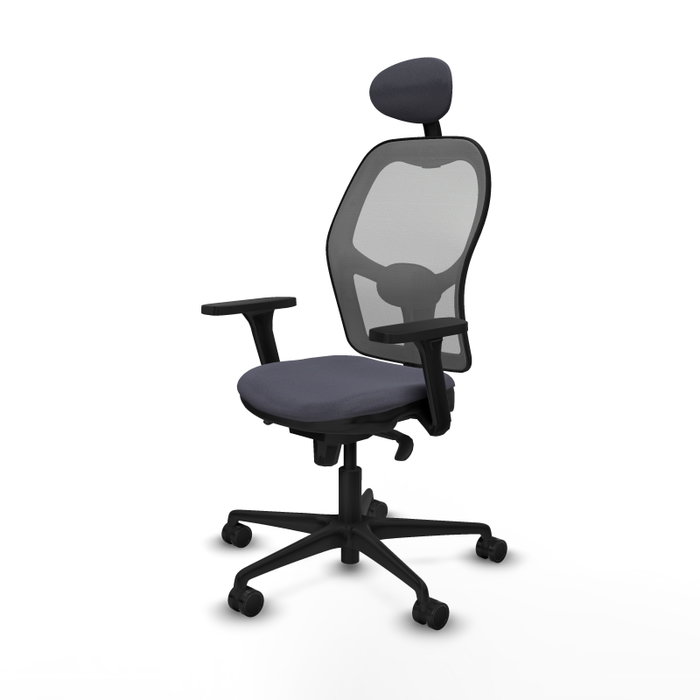 PIQUERAS Y CRESPO Silla de oficina Jorquera Gris con mecanismo Sincro y Brazos 3D