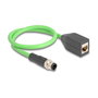 DeLOCK Cable M12 codificado D de 4 pines a RJ45 hembra de 0,5 m