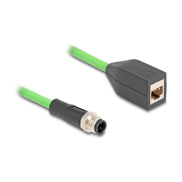 DeLOCK Cable M12 codificado D de 4 pines a RJ45 hembra de 0,5 m