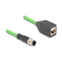 DeLOCK Cable M12 codificado D de 4 pines a RJ45 hembra de 0,5 m