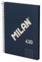 Milan Serie 1918 Cuaderno Espiral A5 80 Hojas Cuadrícula 5 mm Azul