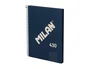 Milan Cuaderno A5 con Espiral y Tapa Dura, 80 Hojas Cuadriculadas, Azul