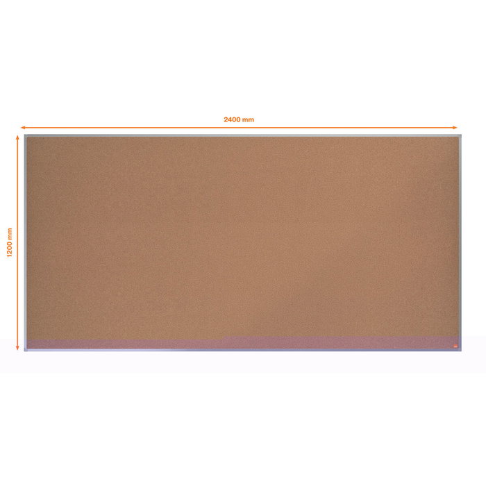Nobo Tablero de anuncios de corcho Essence con marco de aluminio 240x120 cm