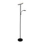 Cristalrecord Lámpara de Pie LED Dencel, 30+6W, 3000 Lm, Dimmable 3 CCT (2700K-6500K), Color Negro, Ø25x175 cm, Clase F, con Mando