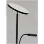 Cristalrecord Lámpara de Pie LED Dencel, 30+6W, 3000 Lm, Dimmable 3 CCT (2700K-6500K), Color Negro, Ø25x175 cm, Clase F, con Mando