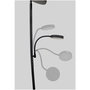 Cristalrecord Lámpara de Pie LED Dencel, 30+6W, 3000 Lm, Dimmable 3 CCT (2700K-6500K), Color Negro, Ø25x175 cm, Clase F, con Mando