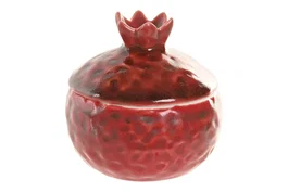 DKD Home Decor Joyero Granate Cerámica 9.5 x 9.5 x 9.5 cm (4 Unidades)